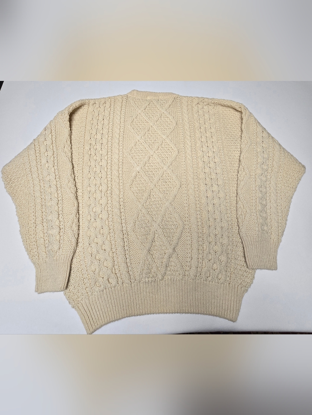 Cream Cable Knit Sweater - Picture 2 of 4